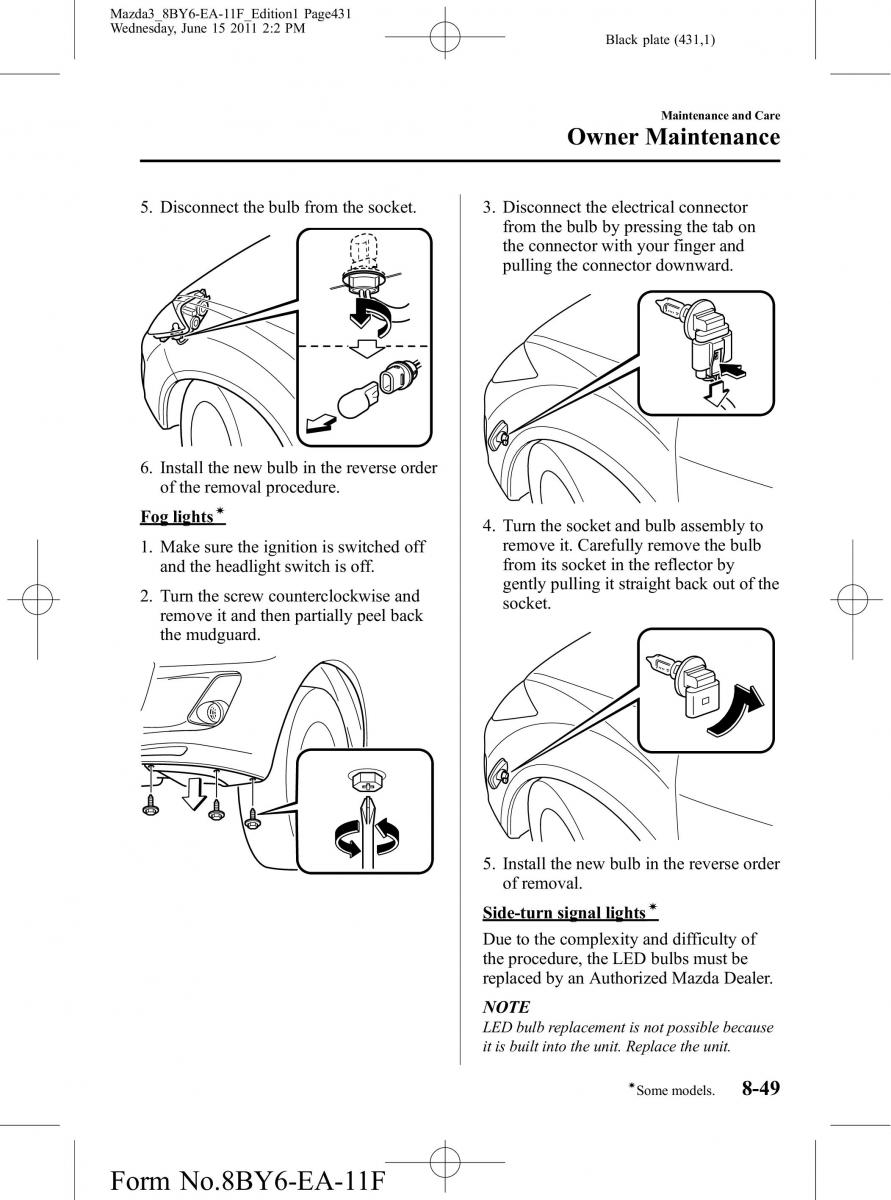 Mazda 3 II 2 owners manual / page 431