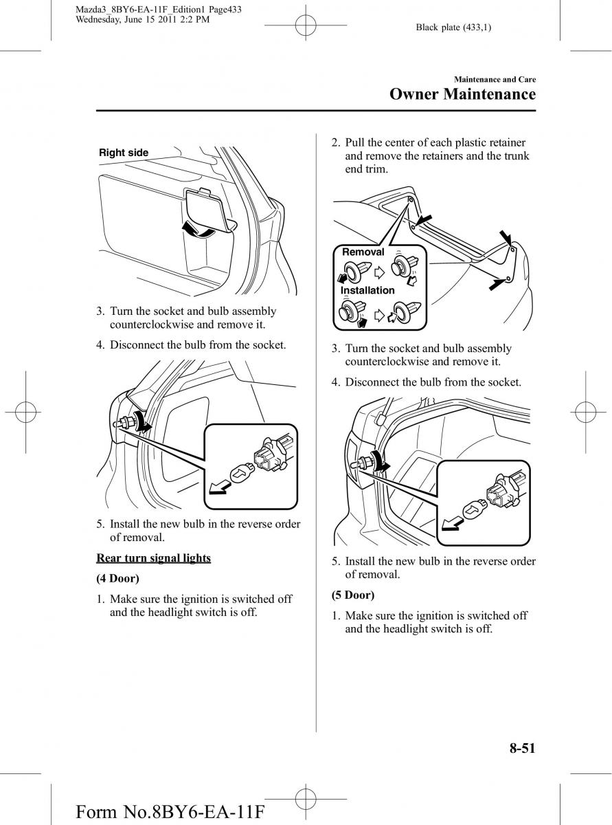 Mazda 3 II 2 owners manual / page 433