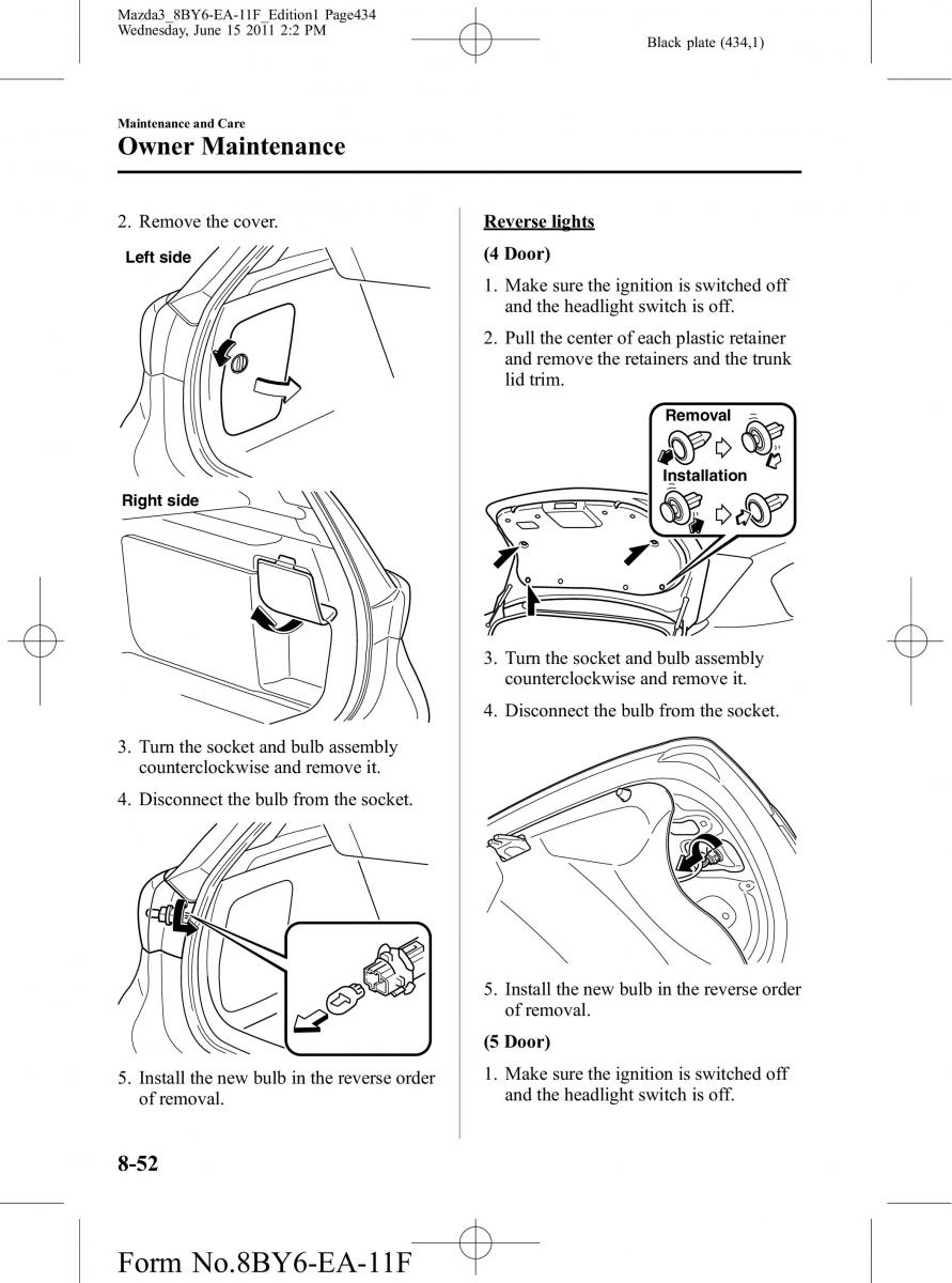 Mazda 3 II 2 owners manual / page 434