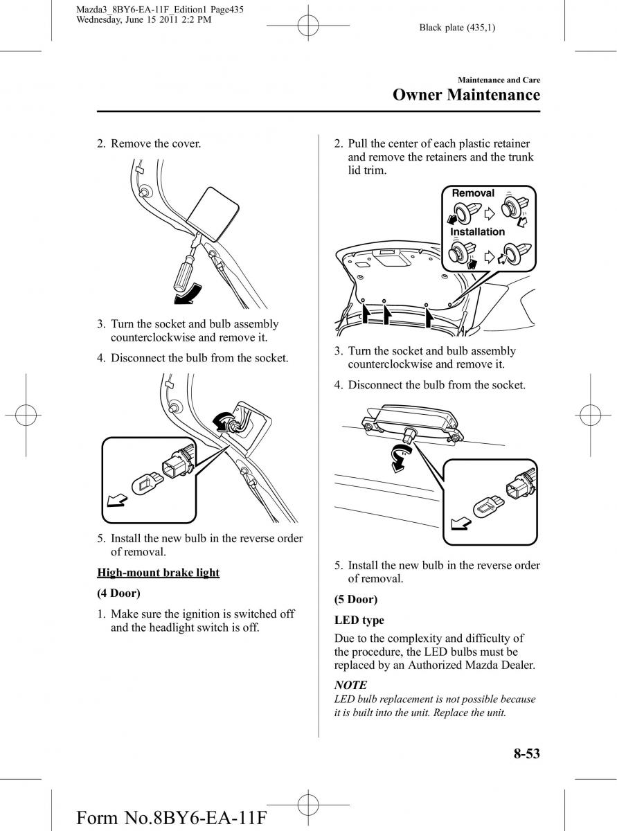 Mazda 3 II 2 owners manual / page 435