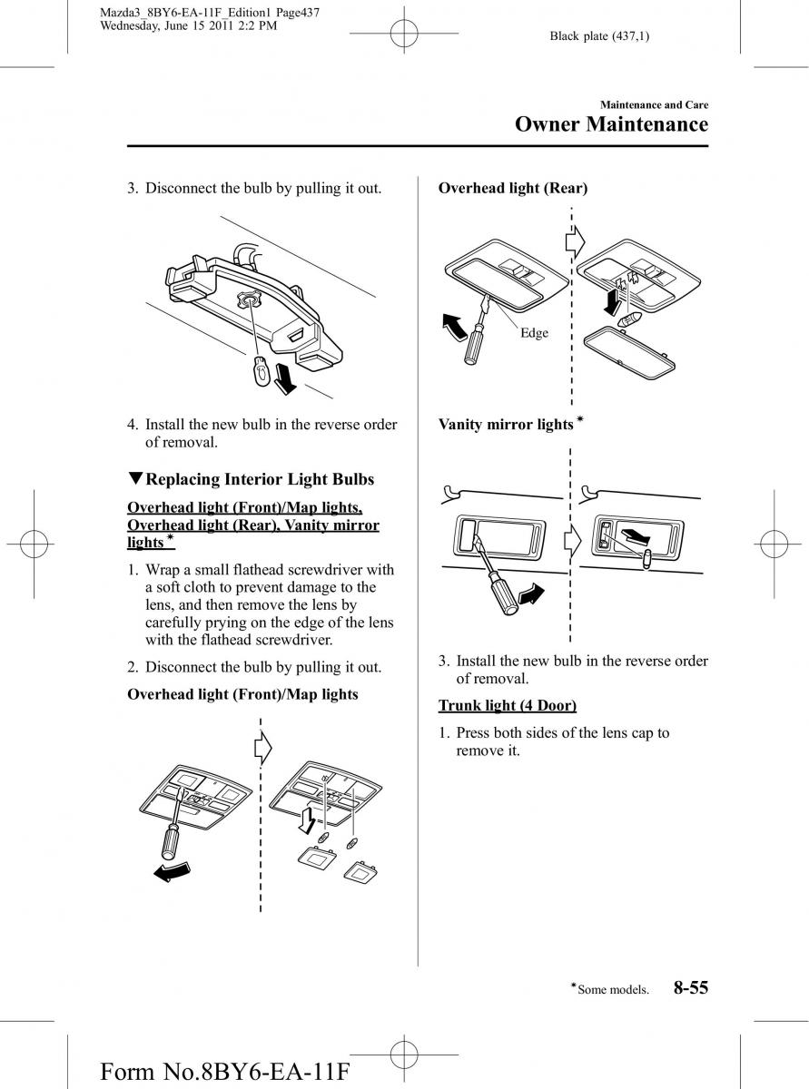 Mazda 3 II 2 owners manual / page 437