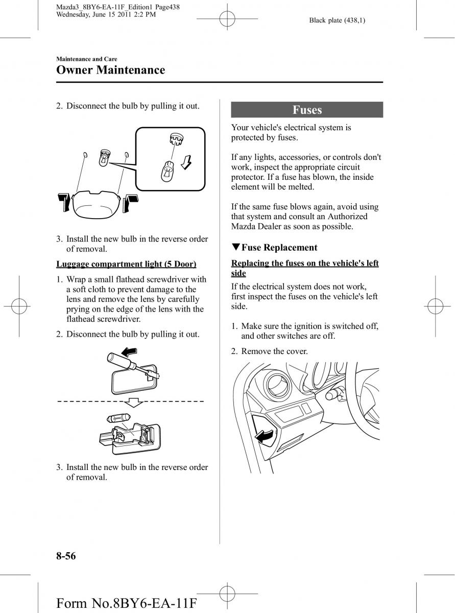 Mazda 3 II 2 owners manual / page 438