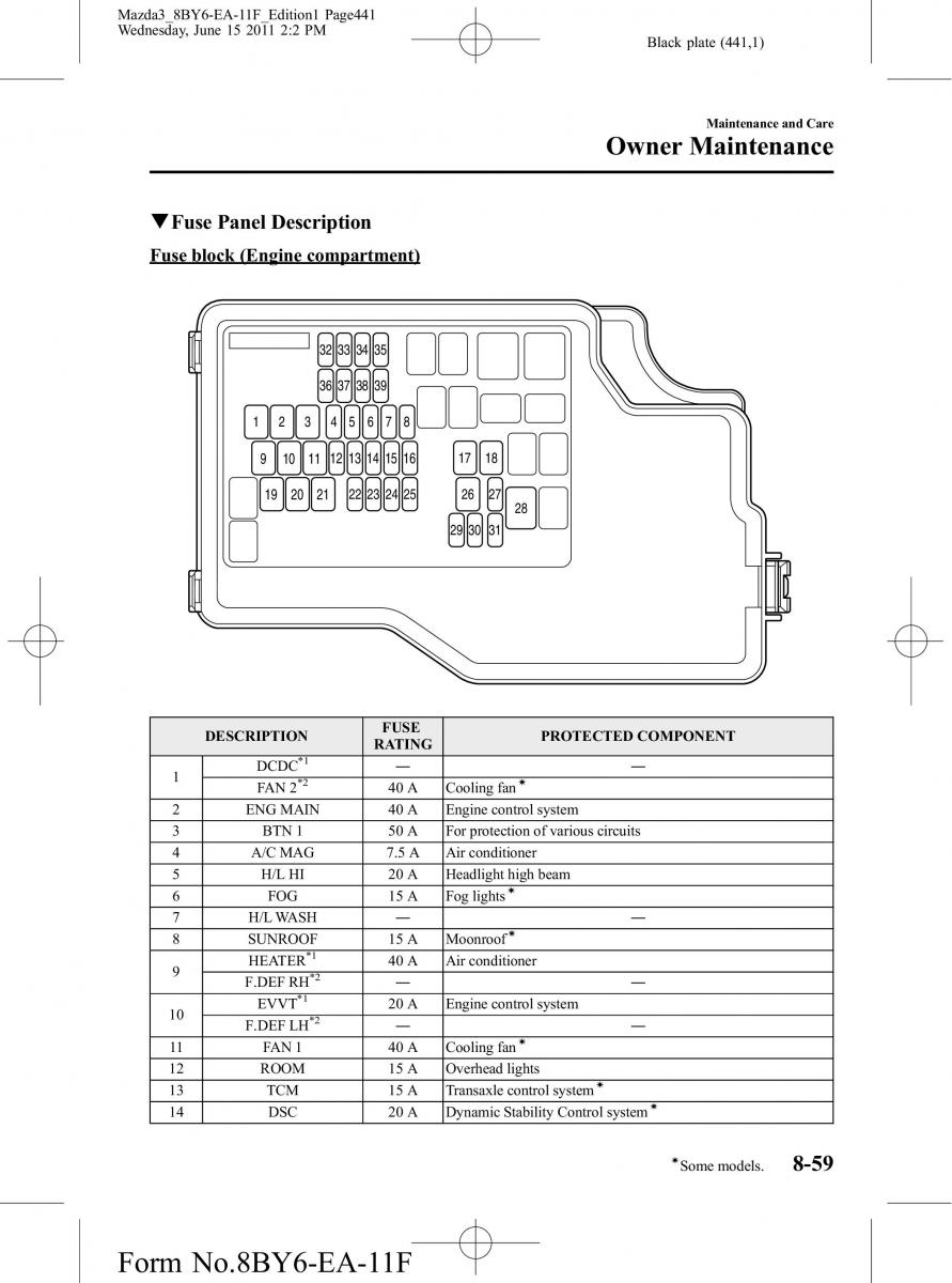 Mazda 3 II 2 owners manual / page 441