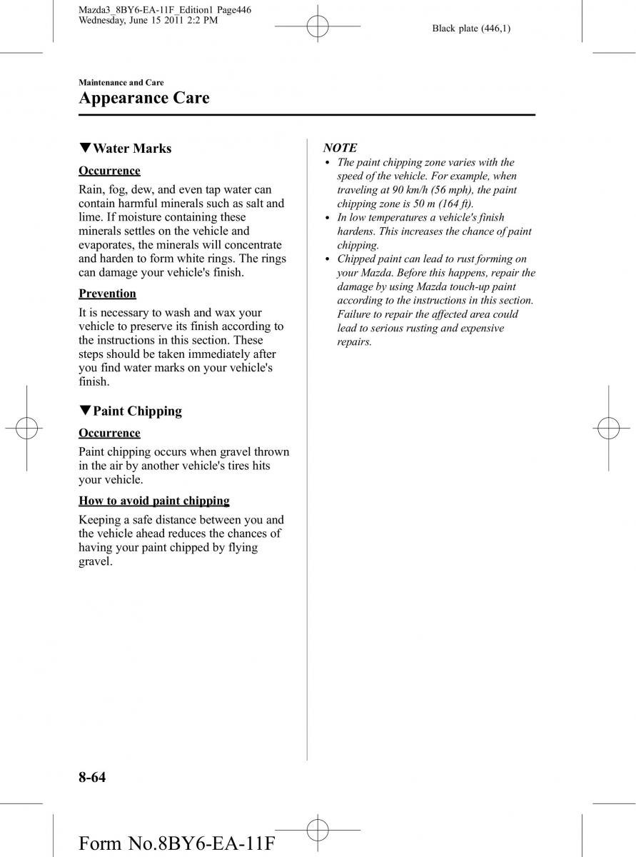 Mazda 3 II 2 owners manual / page 446