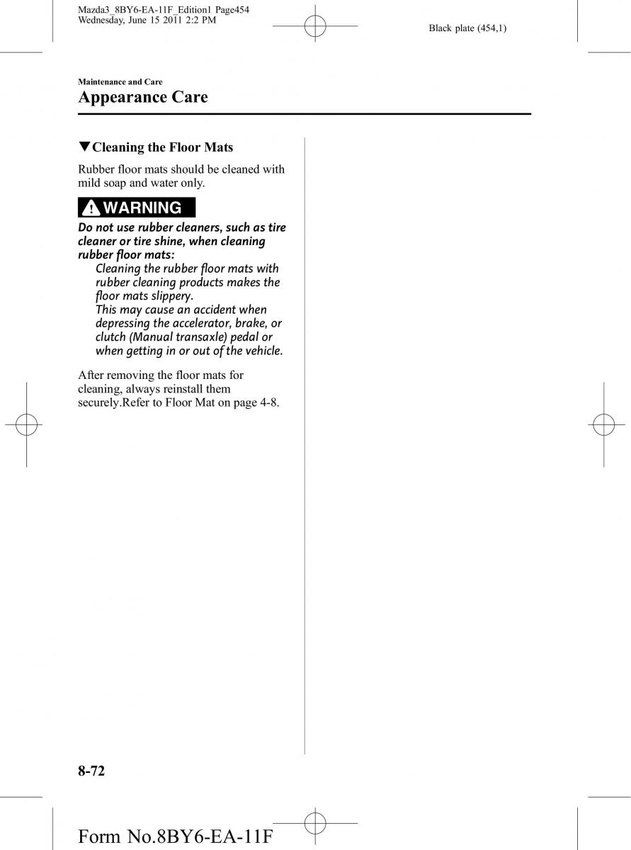 Mazda 3 II 2 owners manual / page 454