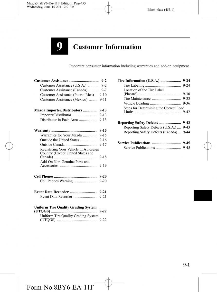 Mazda 3 II 2 owners manual / page 455