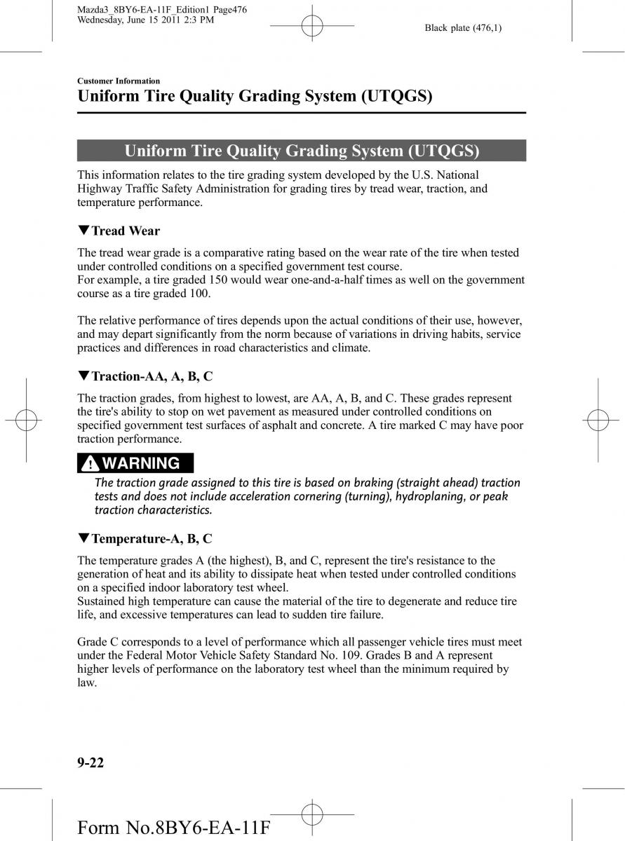 Mazda 3 II 2 owners manual / page 476