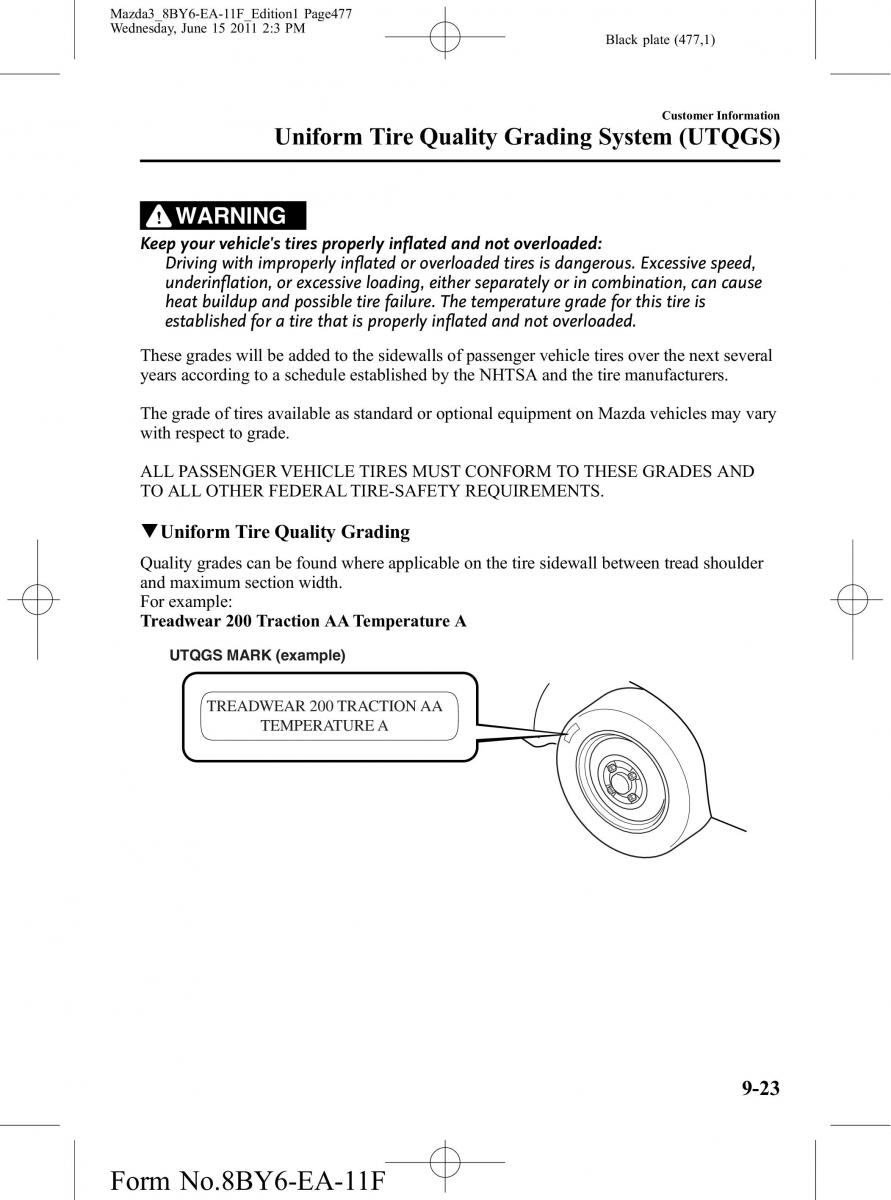 Mazda 3 II 2 owners manual / page 477