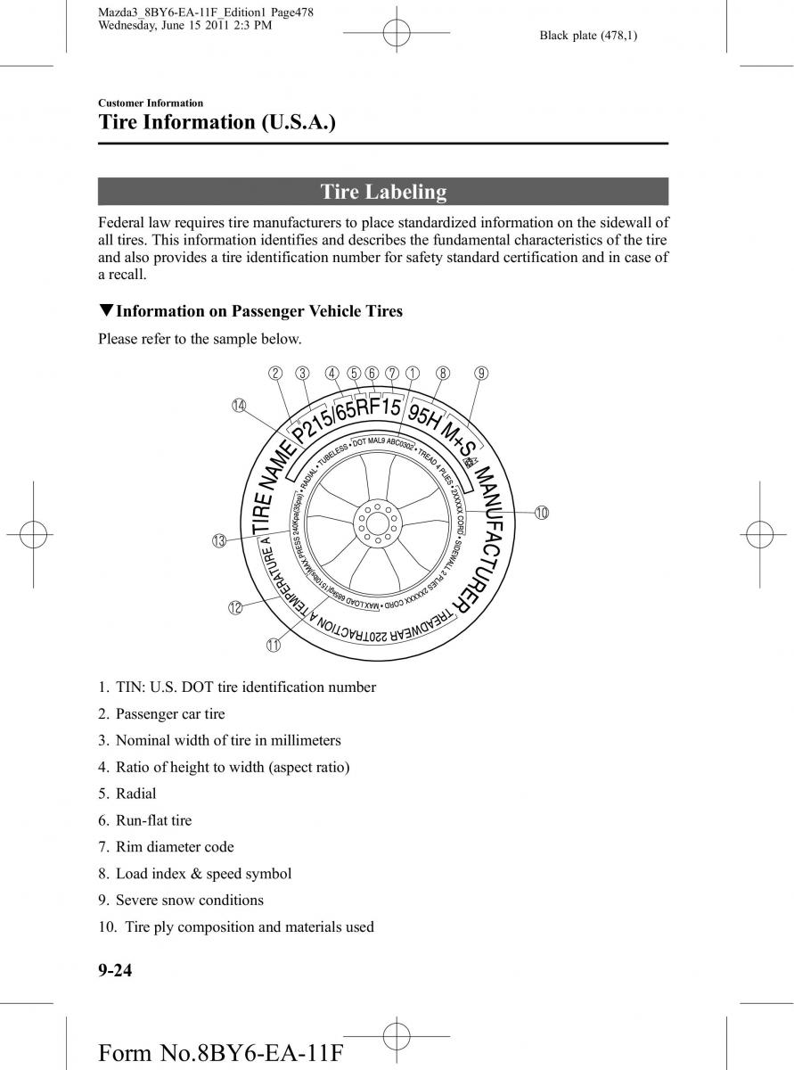 Mazda 3 II 2 owners manual / page 478