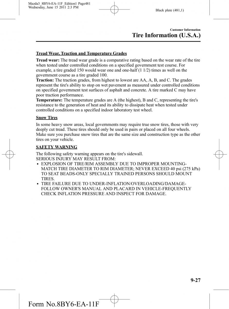 Mazda 3 II 2 owners manual / page 481