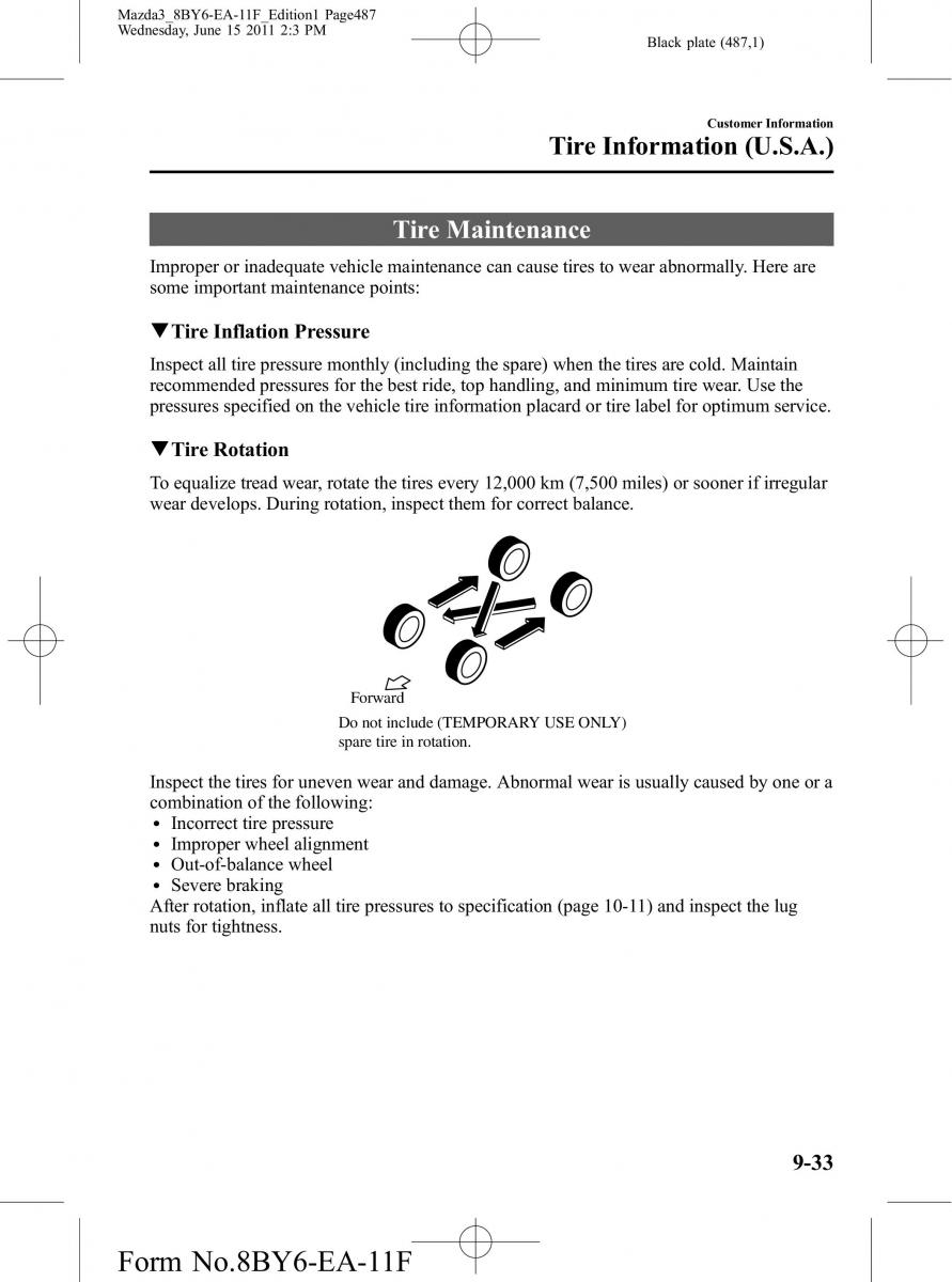 Mazda 3 II 2 owners manual / page 487