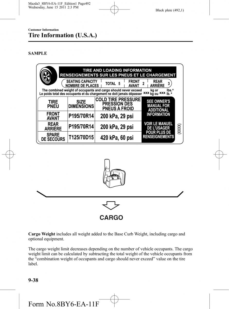 Mazda 3 II 2 owners manual / page 492