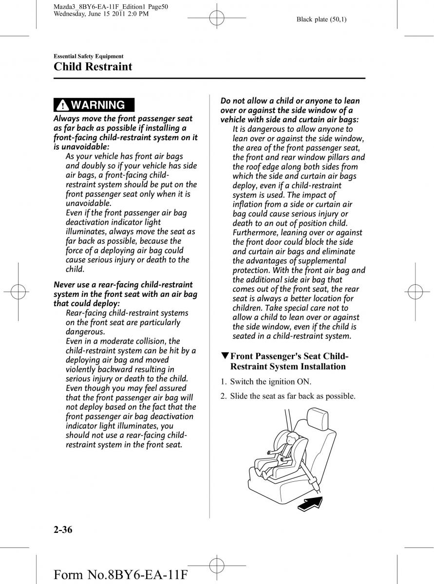 Mazda 3 II 2 owners manual / page 50