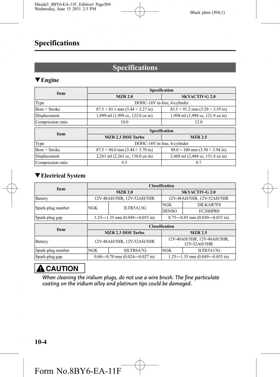 Mazda 3 II 2 owners manual / page 504