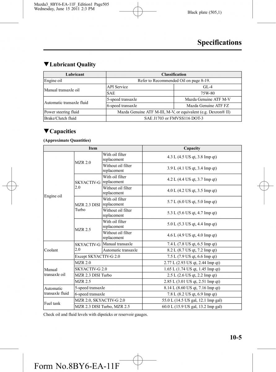 Mazda 3 II 2 owners manual / page 505