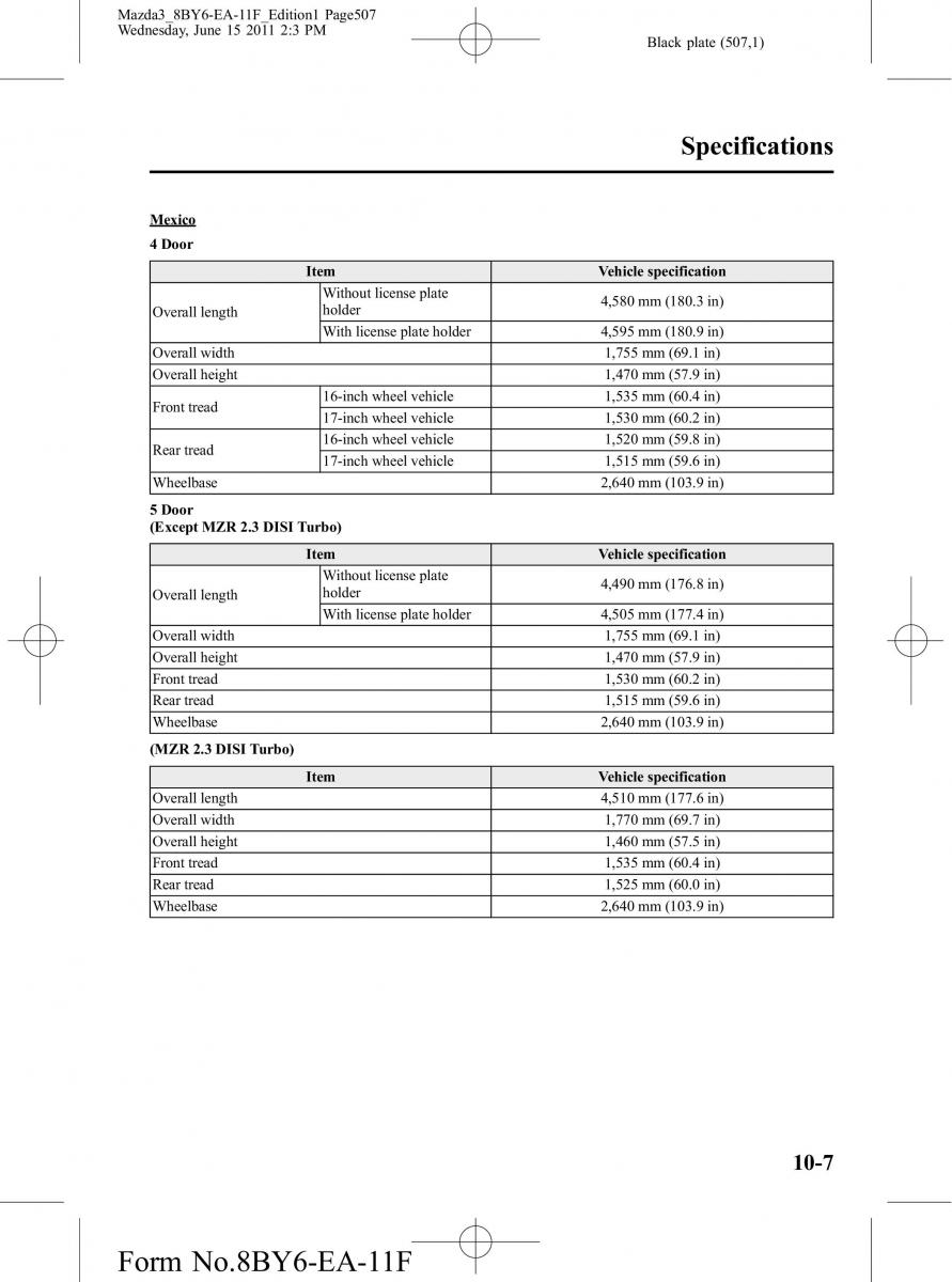 Mazda 3 II 2 owners manual / page 507