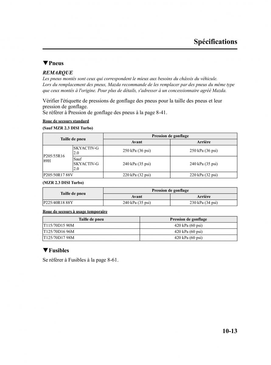 Mazda 3 II 2 manuel du proprietaire / page 562