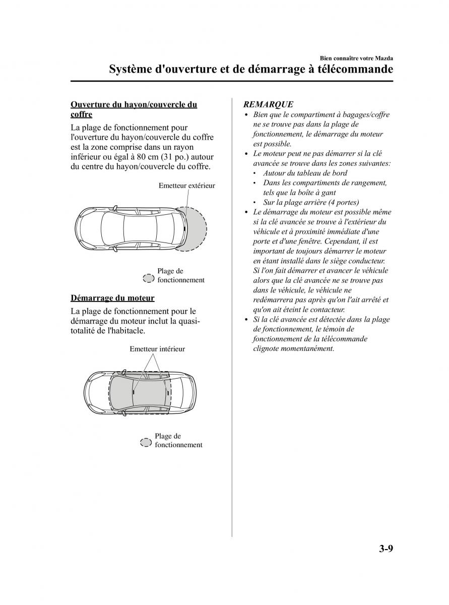 Mazda 3 II 2 manuel du proprietaire / page 98