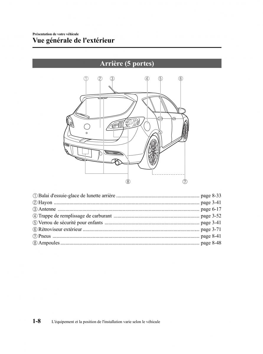 Mazda 3 II 2 manuel du proprietaire / page 15