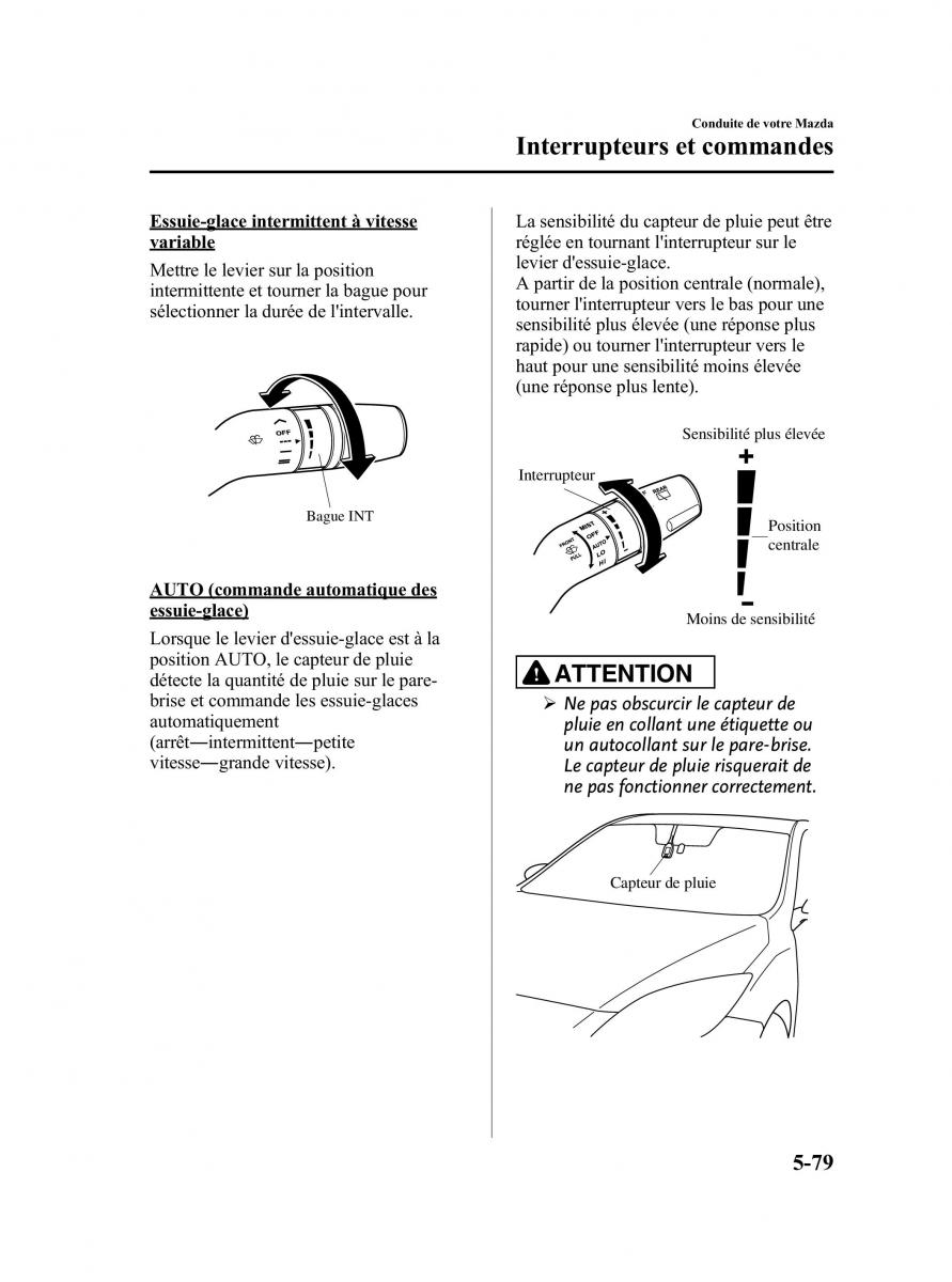 Mazda 3 II 2 manuel du proprietaire / page 260