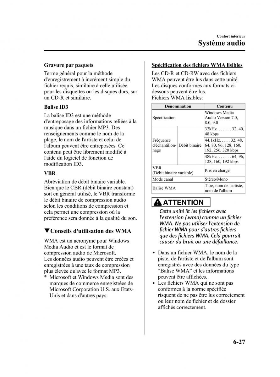 Mazda 3 II 2 manuel du proprietaire / page 292