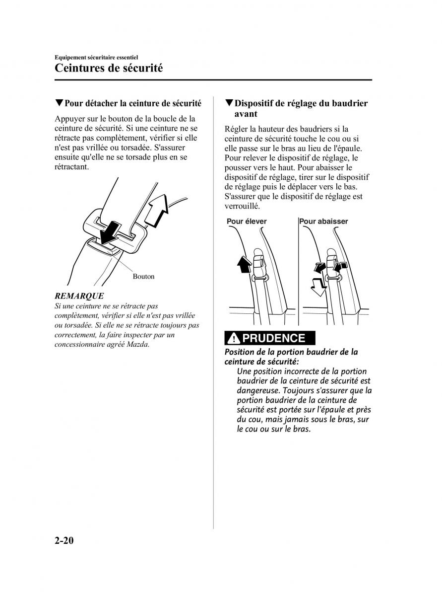 Mazda 3 II 2 manuel du proprietaire / page 35