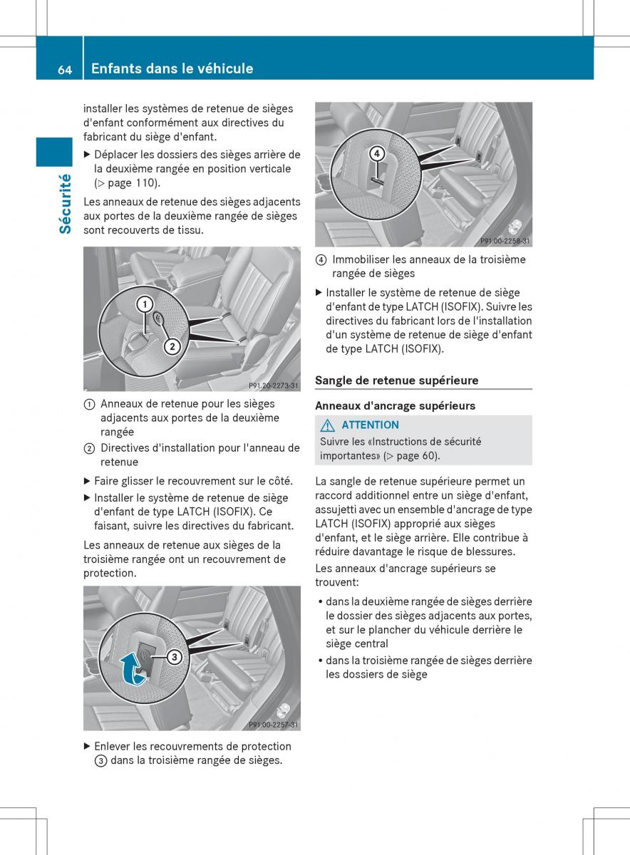 Mercedes Benz R Class manuel du proprietaire / page 66