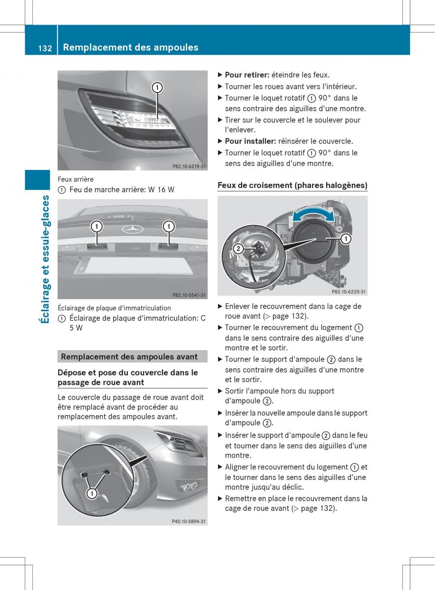 Mercedes Benz R Class manuel du proprietaire / page 134