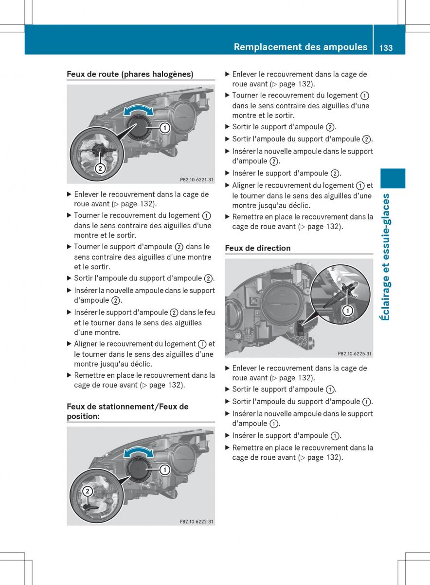 Mercedes Benz R Class manuel du proprietaire / page 135