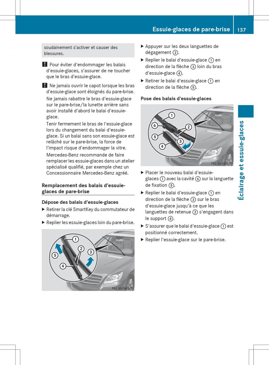 Mercedes Benz R Class manuel du proprietaire / page 139