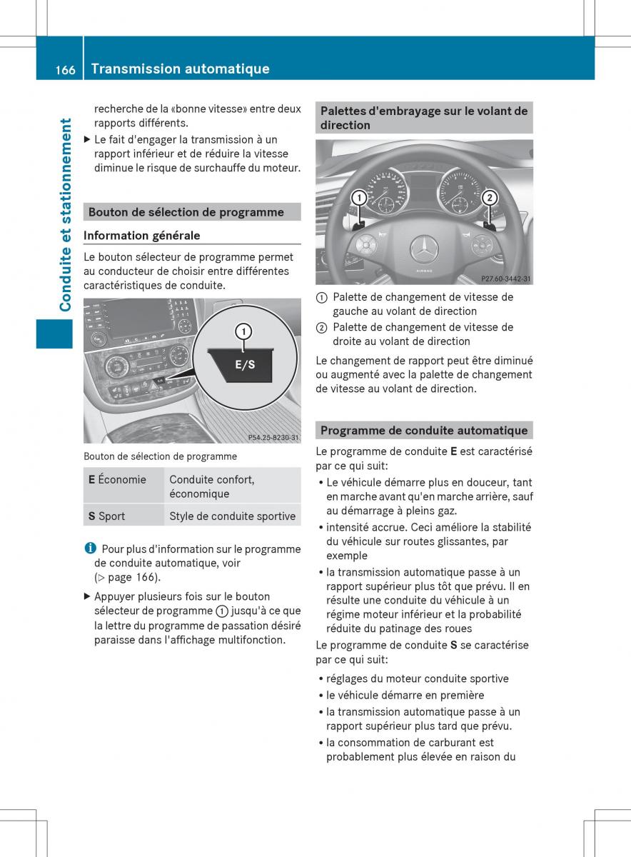 Mercedes Benz R Class manuel du proprietaire / page 168