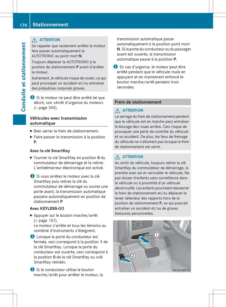 Mercedes Benz R Class manuel du proprietaire / page 178