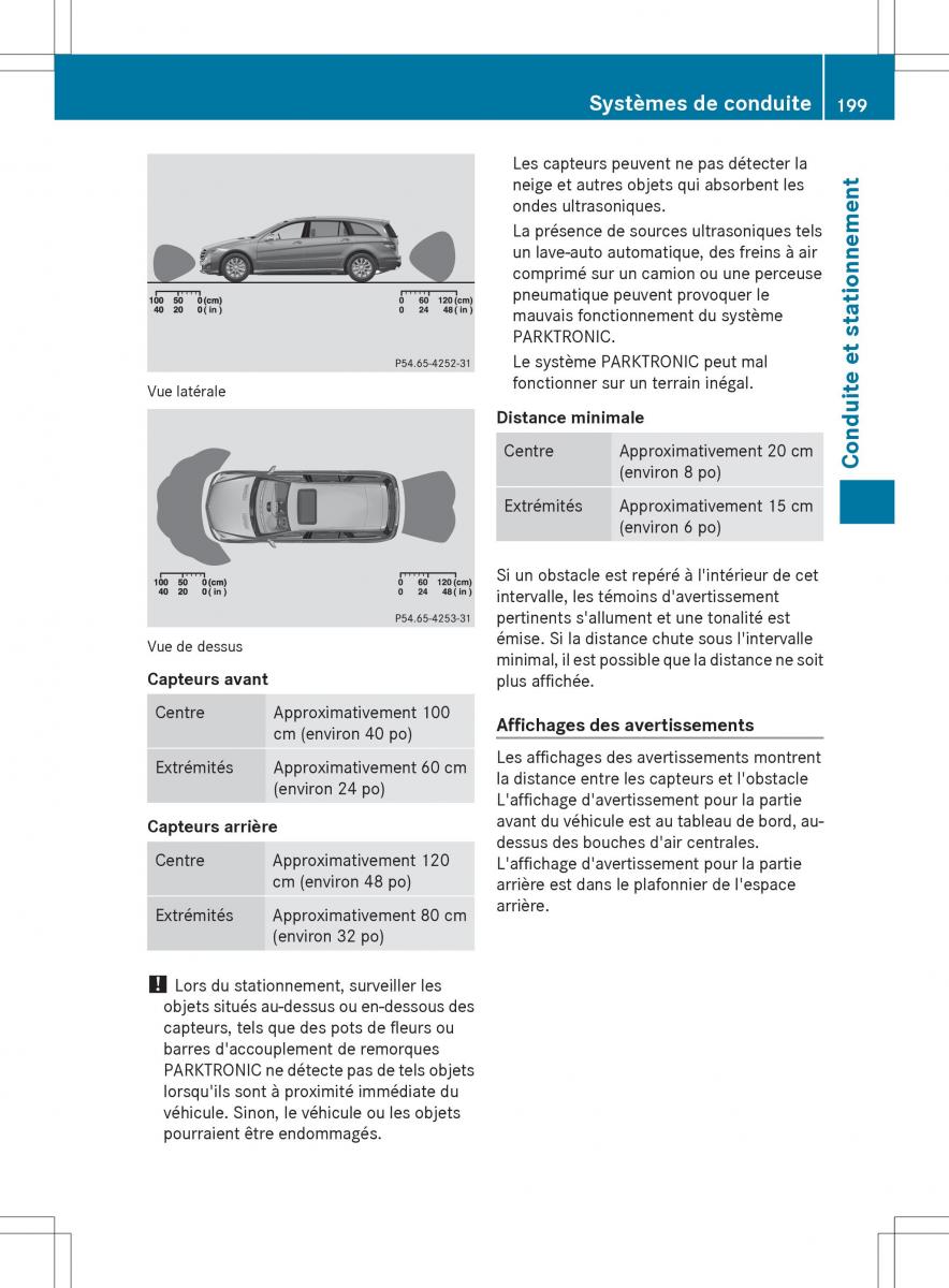 Mercedes Benz R Class manuel du proprietaire / page 201