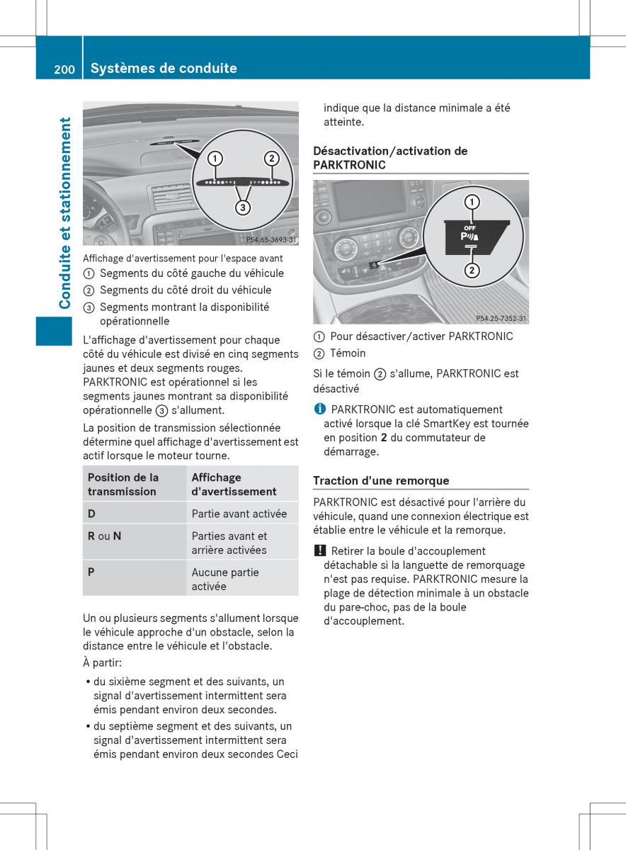 Mercedes Benz R Class manuel du proprietaire / page 202