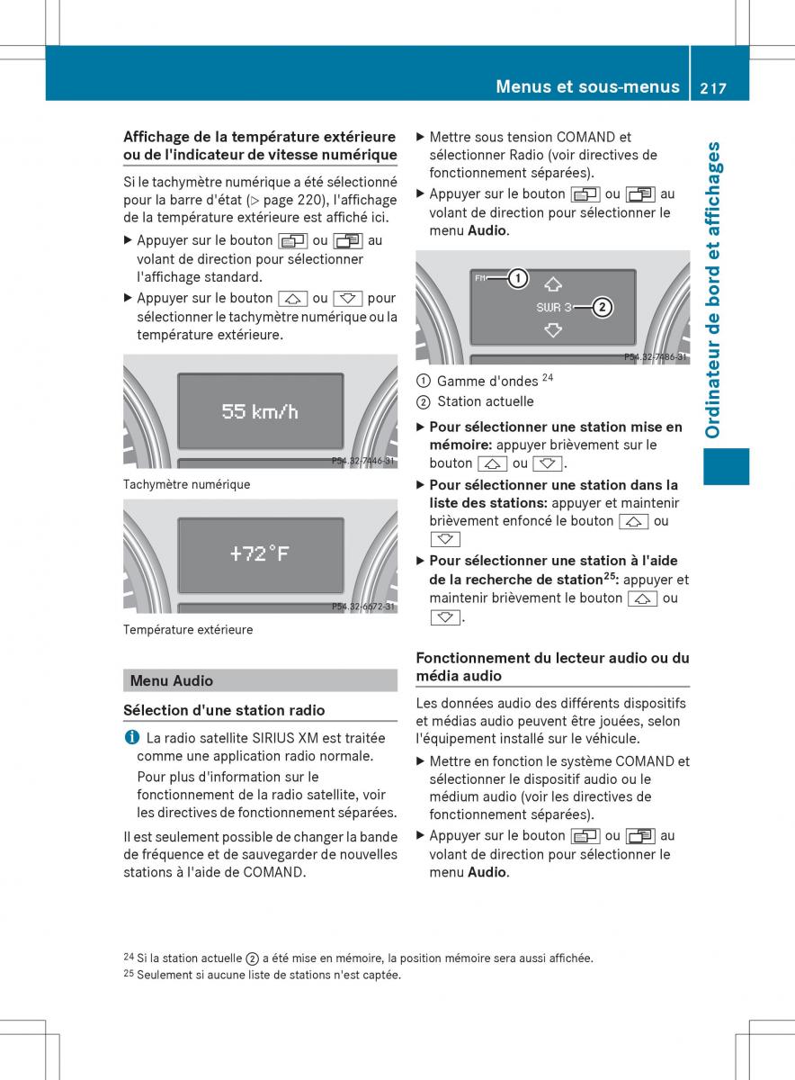 Mercedes Benz R Class manuel du proprietaire / page 219