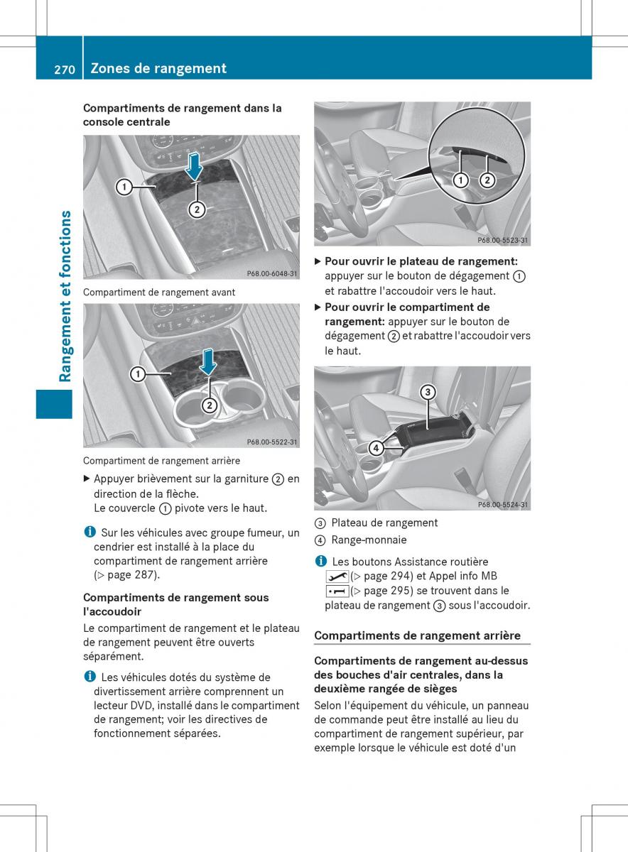 Mercedes Benz R Class manuel du proprietaire / page 272