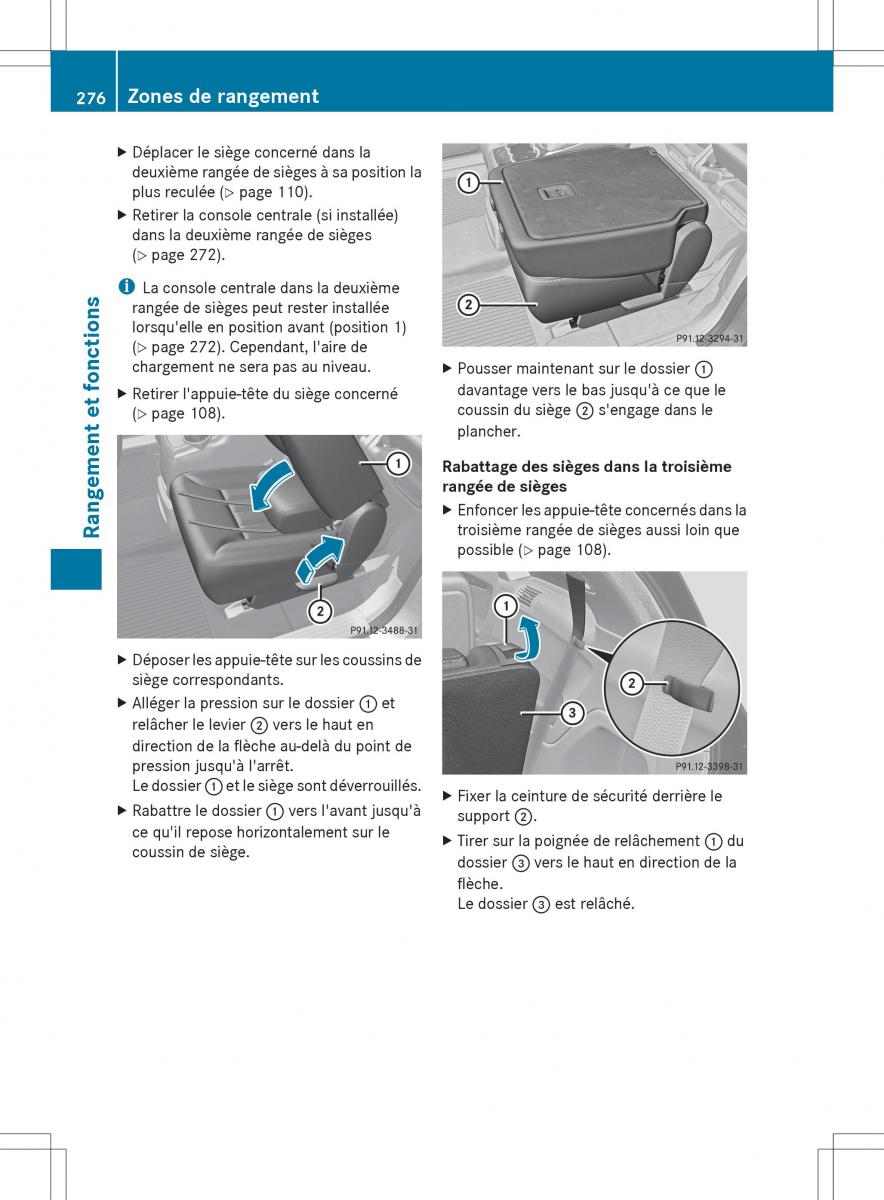 Mercedes Benz R Class manuel du proprietaire / page 278