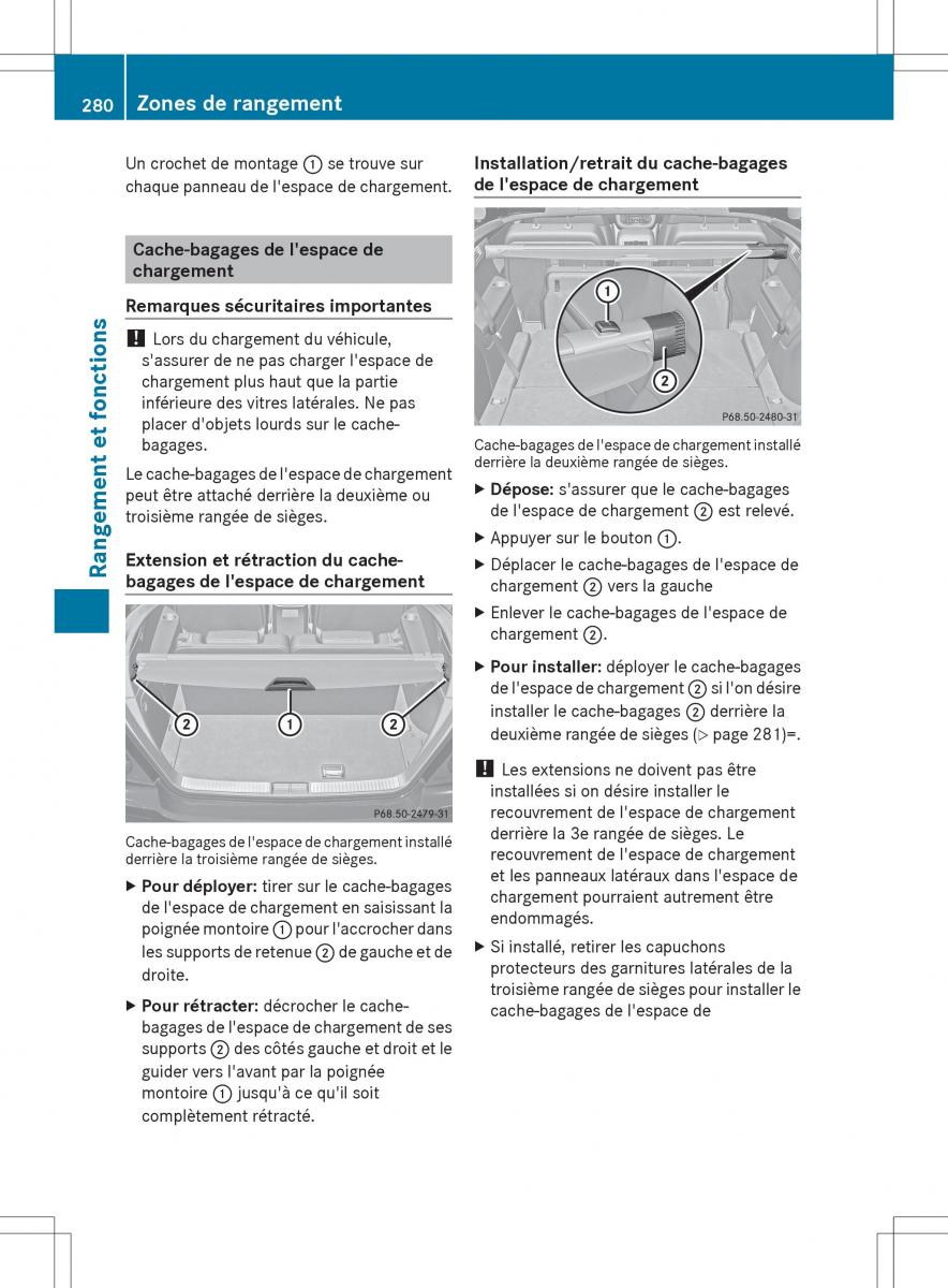 Mercedes Benz R Class manuel du proprietaire / page 282