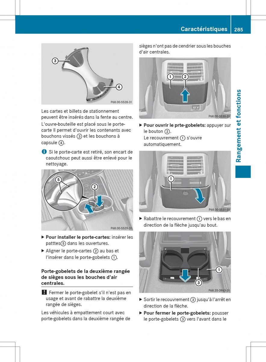 Mercedes Benz R Class manuel du proprietaire / page 287