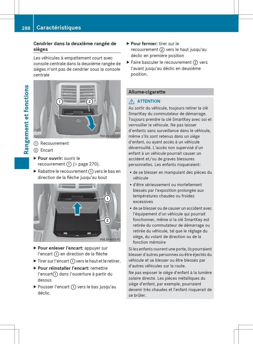 Mercedes Benz R Class manuel du proprietaire / page 290