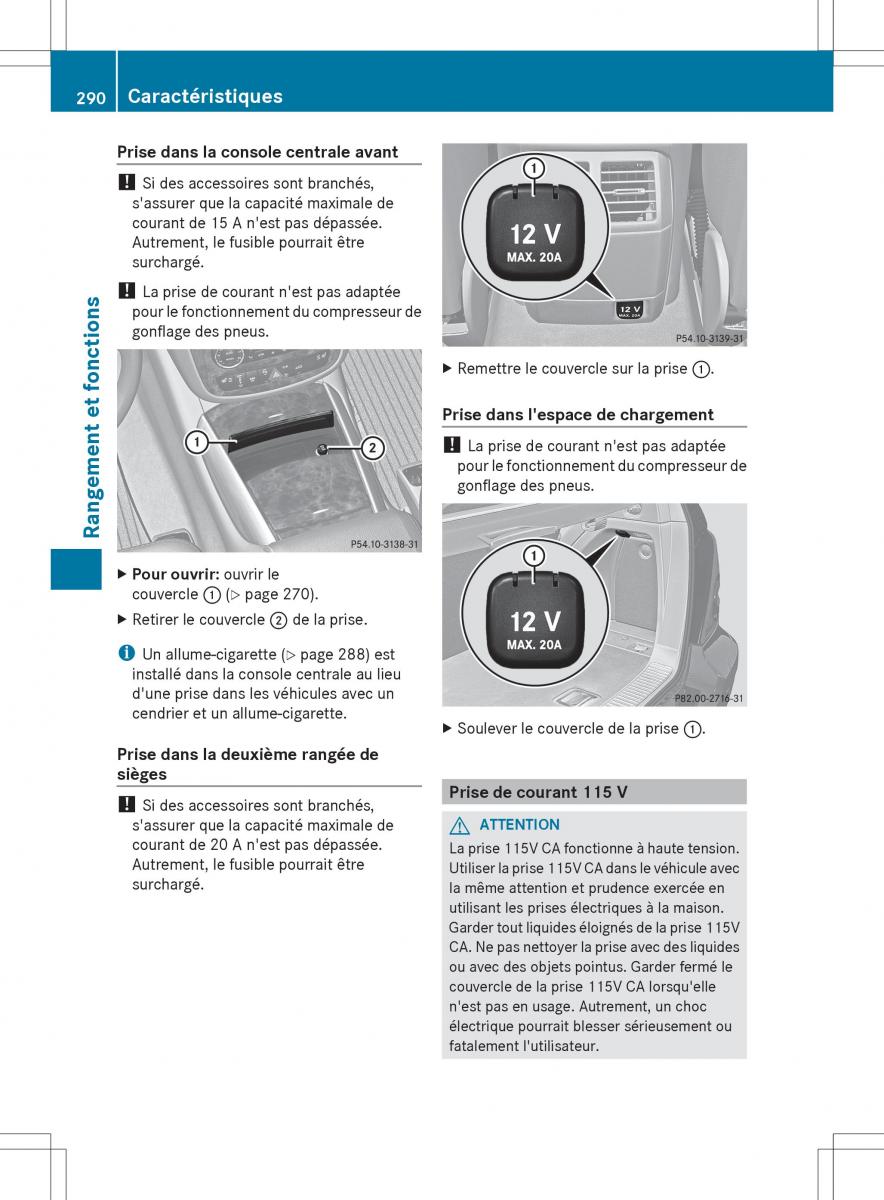 Mercedes Benz R Class manuel du proprietaire / page 292