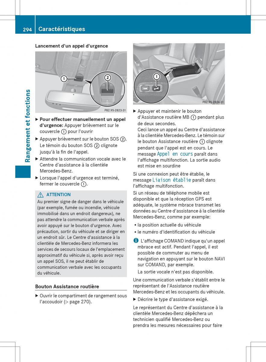 Mercedes Benz R Class manuel du proprietaire / page 296