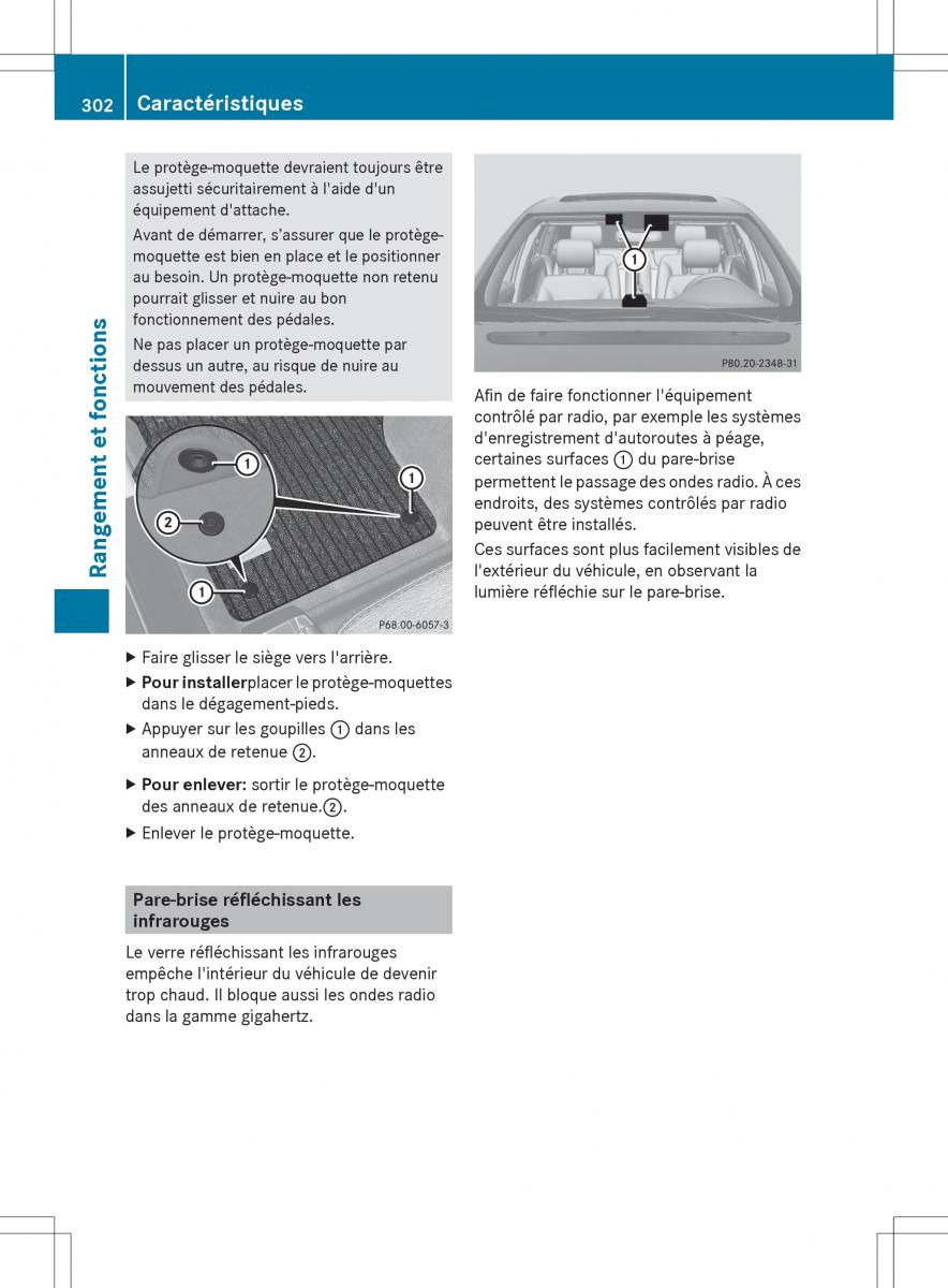 Mercedes Benz R Class manuel du proprietaire / page 304