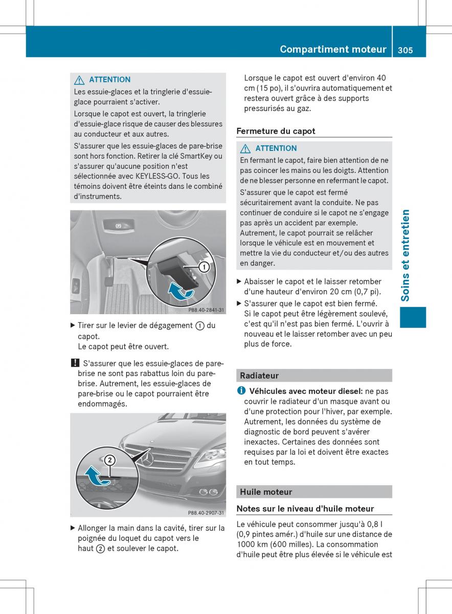 Mercedes Benz R Class manuel du proprietaire / page 307