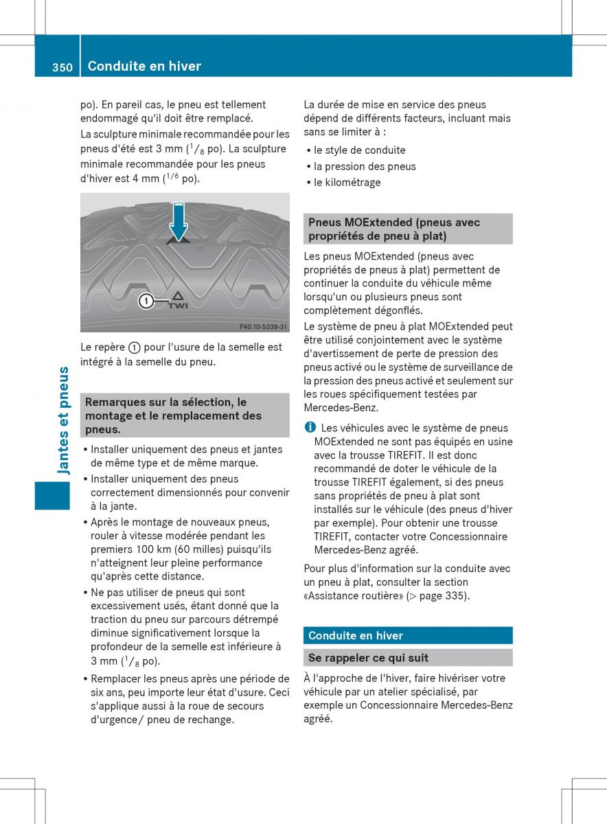 Mercedes Benz R Class manuel du proprietaire / page 352