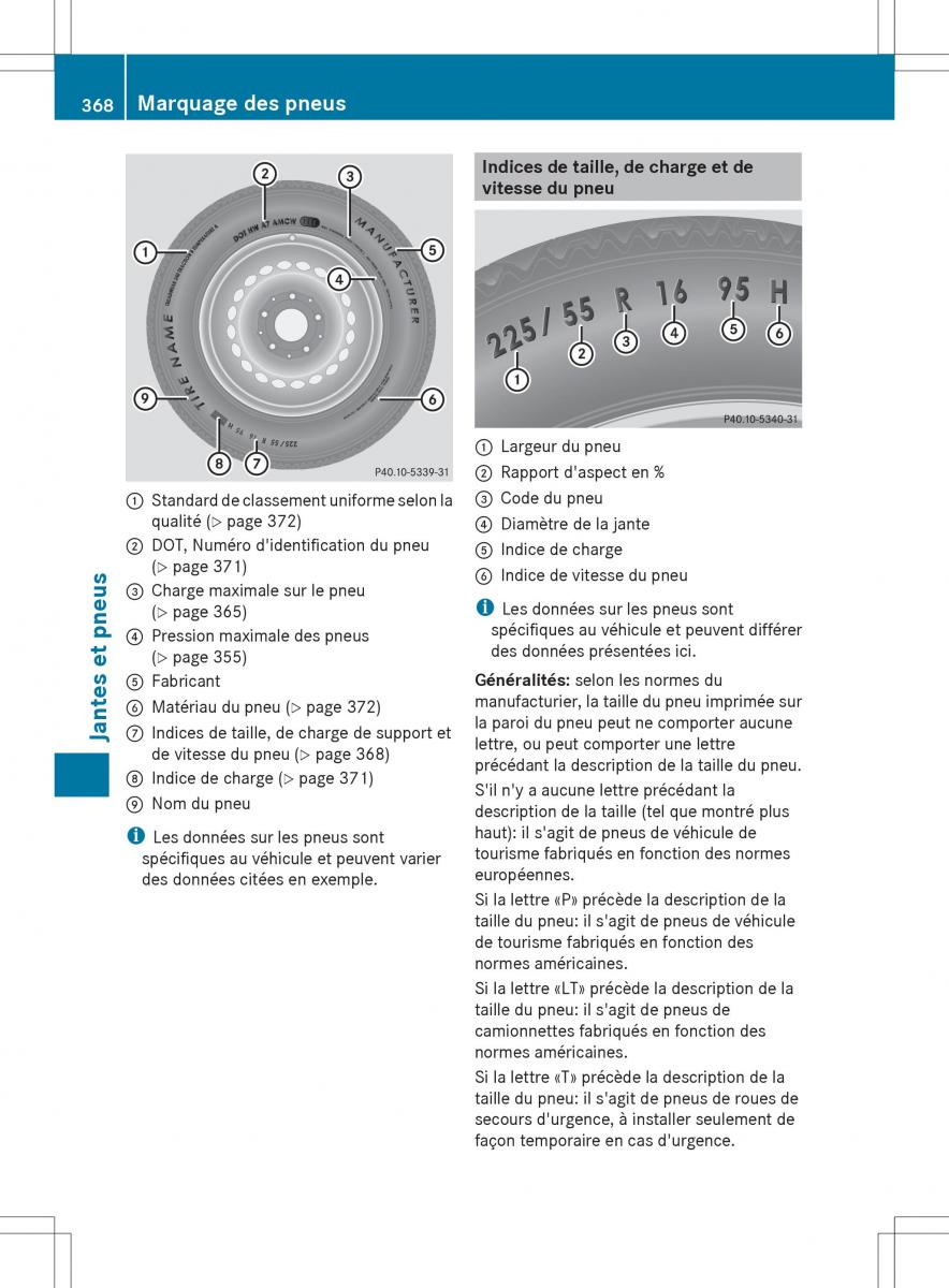 Mercedes Benz R Class manuel du proprietaire / page 370