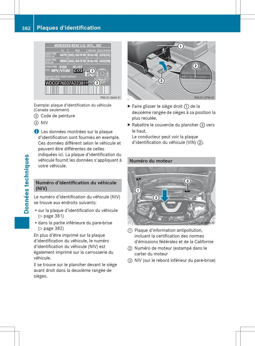 Mercedes Benz R Class manuel du proprietaire / page 384