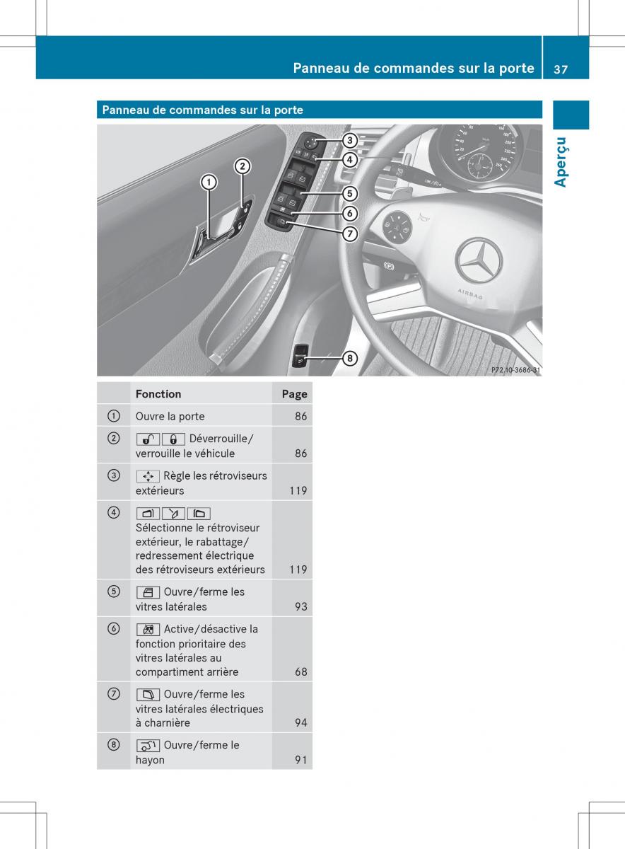 Mercedes Benz R Class manuel du proprietaire / page 39