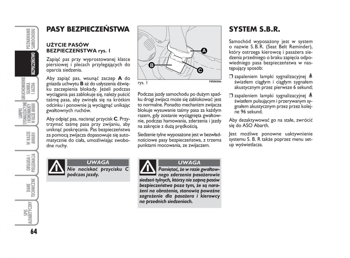 Abarth 500 instrukcja obslugi / page 65