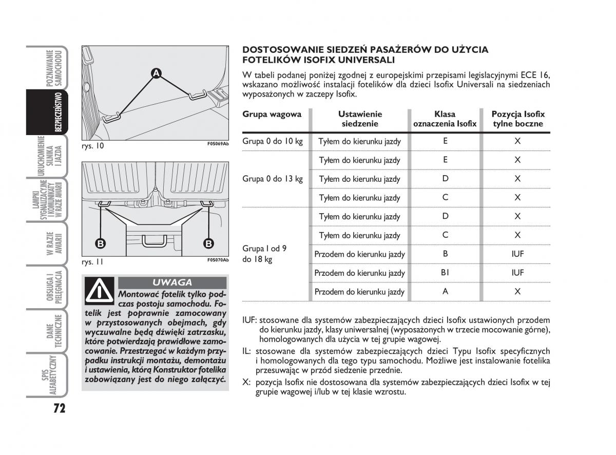 Abarth 500 instrukcja obslugi / page 73